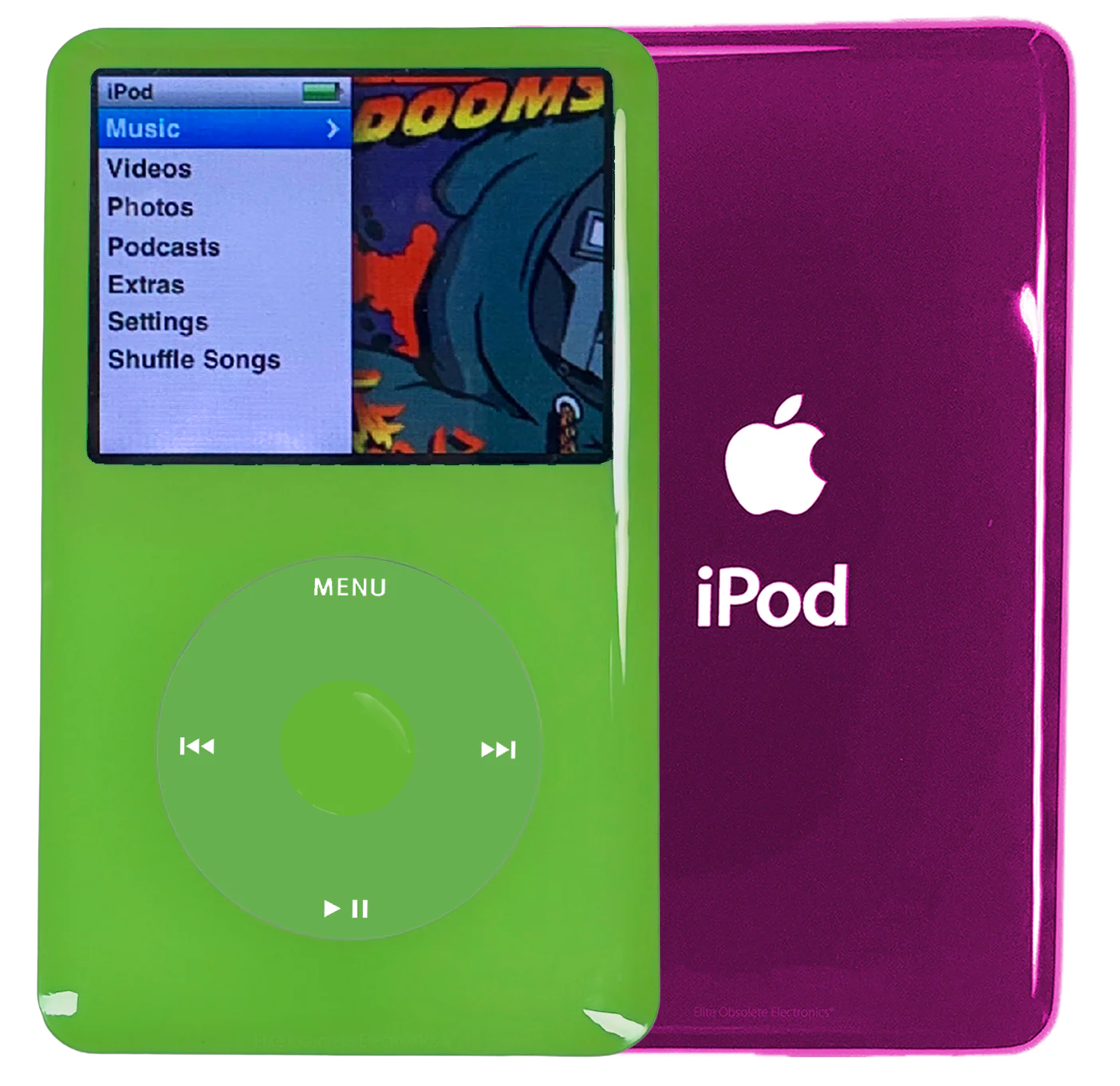 New Apple iPod Classic 6th & 7th Generation Green Plastic / Light Green / Green Plastic (Hyper Pink)