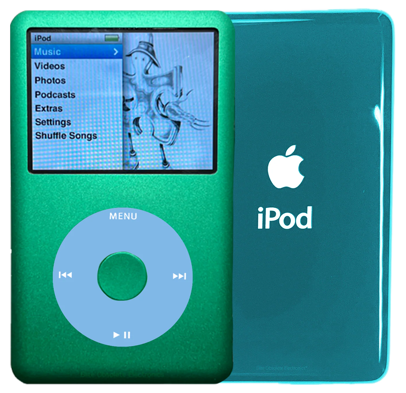 New Apple iPod Classic 6th & 7th Generation Green Metal / Light Blue / Green Metal (Ocean Blue)