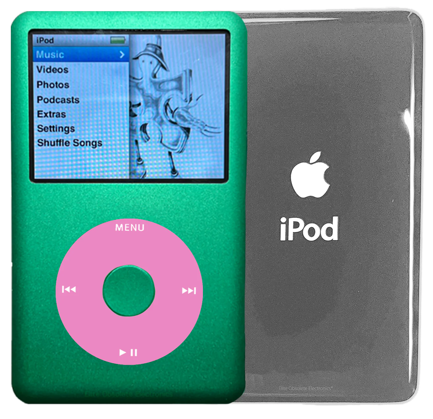 New Apple iPod Classic 6th & 7th Generation Green Metal / Light Pink / Green Metal (Silver)