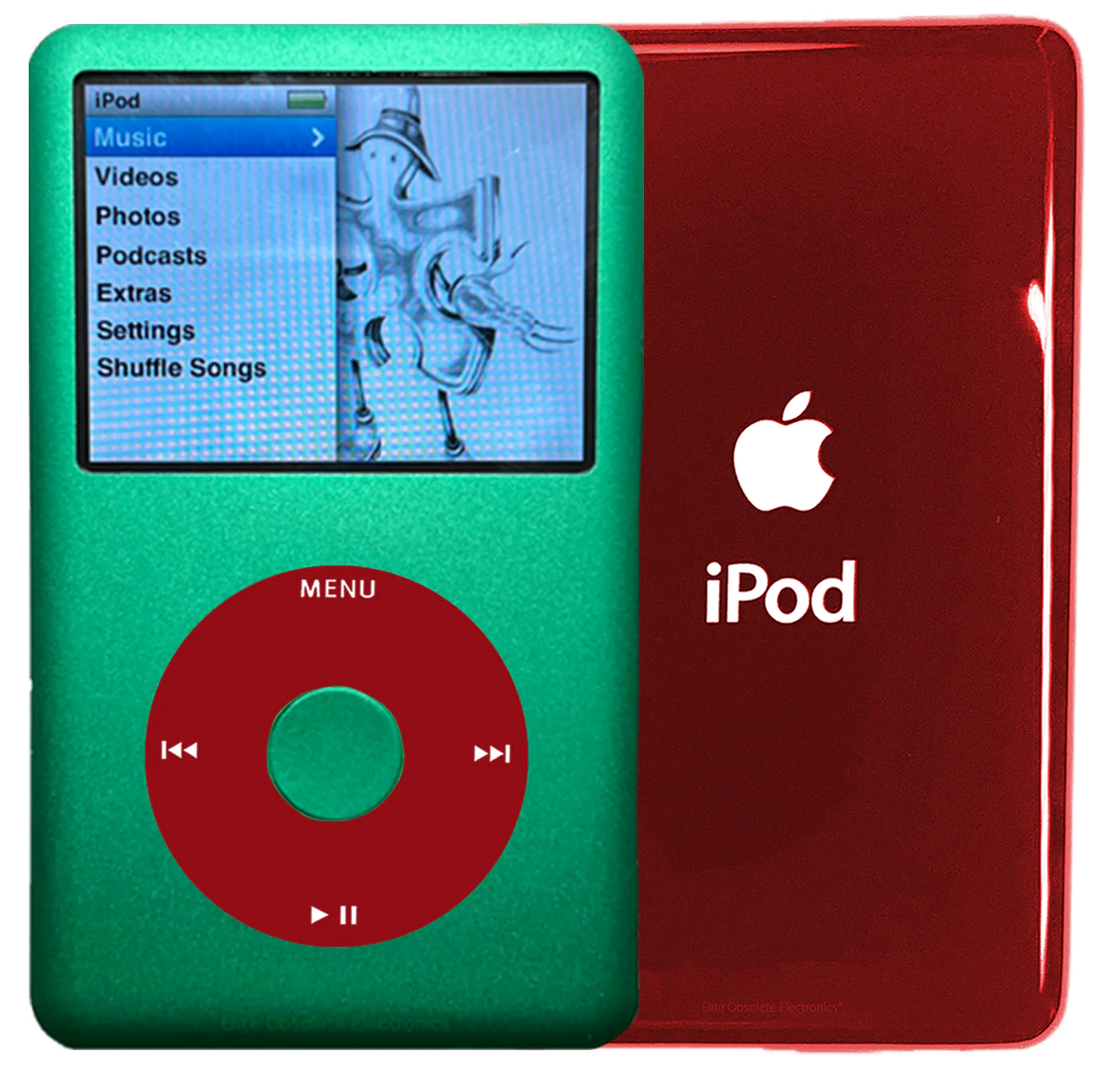 New Apple iPod Classic 6th & 7th Generation Green Metal / Red / Green Metal (Sangria Red)