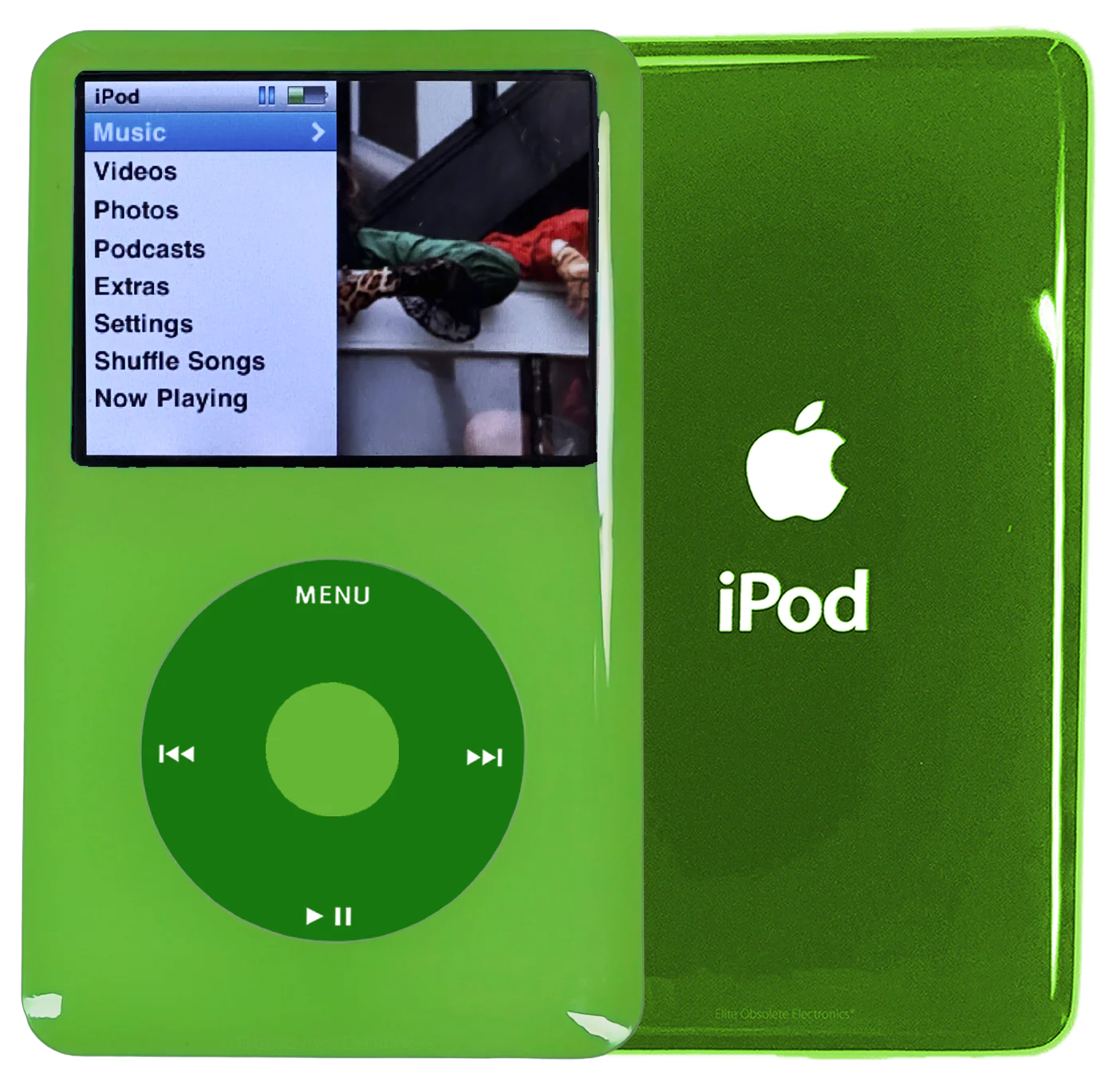 New Apple iPod Classic 6th & 7th Generation Green Plastic / Green / Green Plastic (Toxic Green)