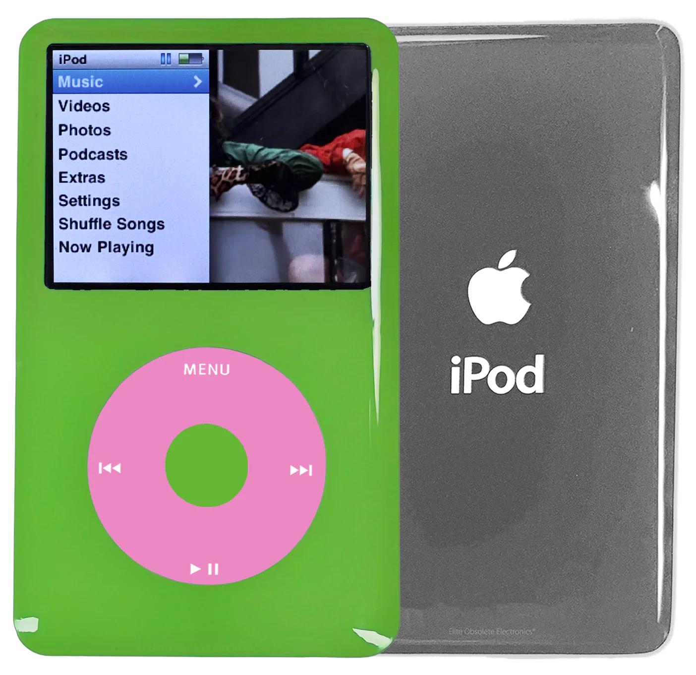 New Apple iPod Classic 6th & 7th Generation Green Plastic / Light Pink / Green Plastic (Silver)