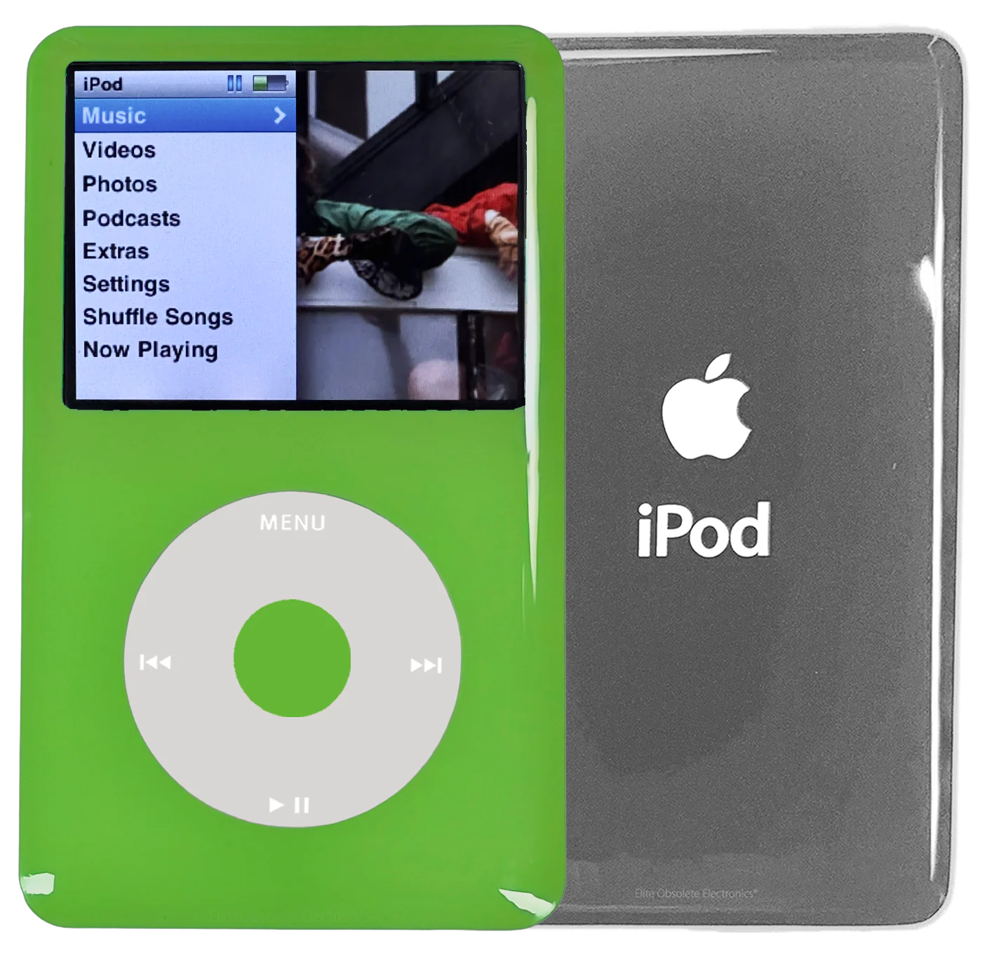 New Apple iPod Classic 6th & 7th Generation Green Plastic / Grey / Green Plastic (Silver)