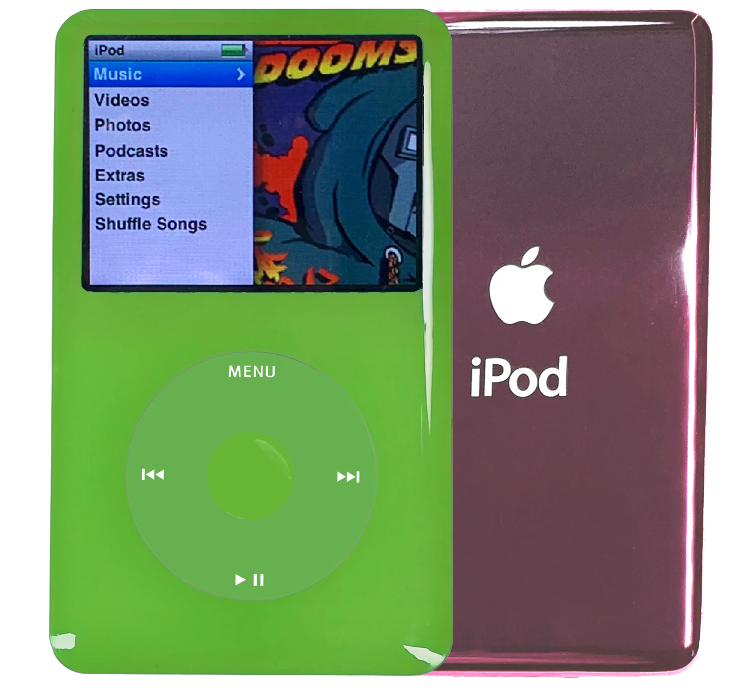 New Apple iPod Classic 6th & 7th Generation Green Plastic / Light Green / Green Plastic (Blush Pink)