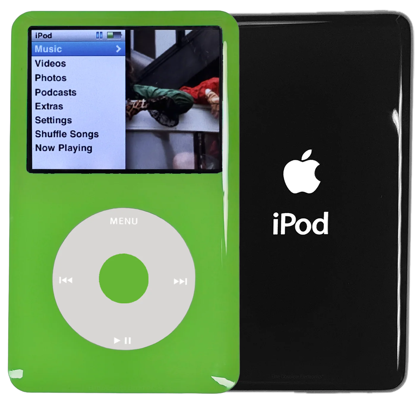 New Apple iPod Classic 6th & 7th Generation Green Plastic / Grey / Green Plastic (Black)