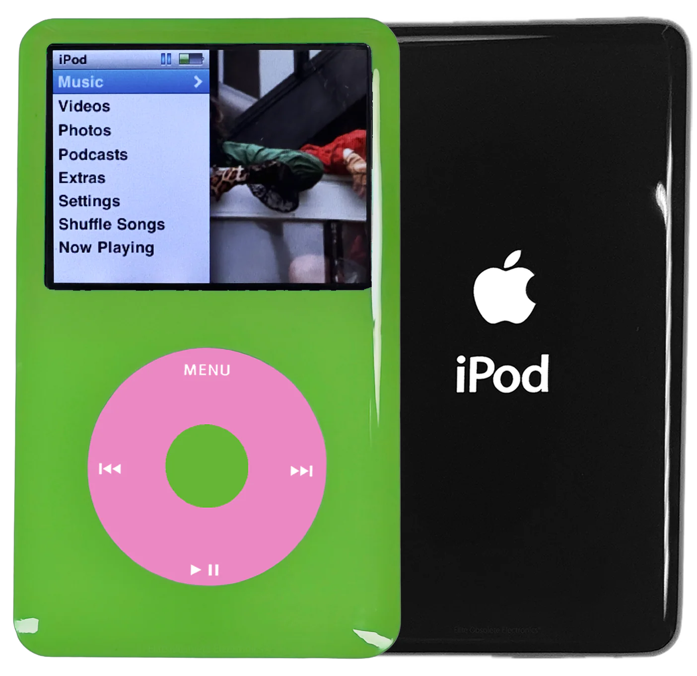 New Apple iPod Classic 6th & 7th Generation Green Plastic / Light Pink / Green Plastic (Black)
