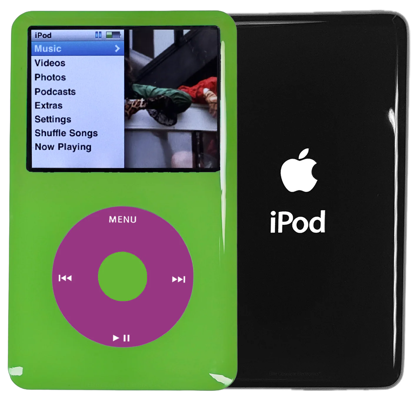 New Apple iPod Classic 6th & 7th Generation Green Plastic / Pink / Green Plastic (Black)