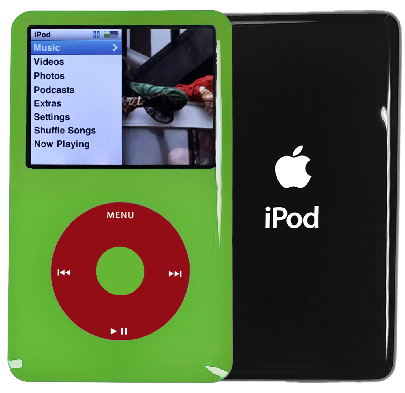 New Apple iPod Classic 6th & 7th Generation Green Plastic / Red / Green Plastic (Black)