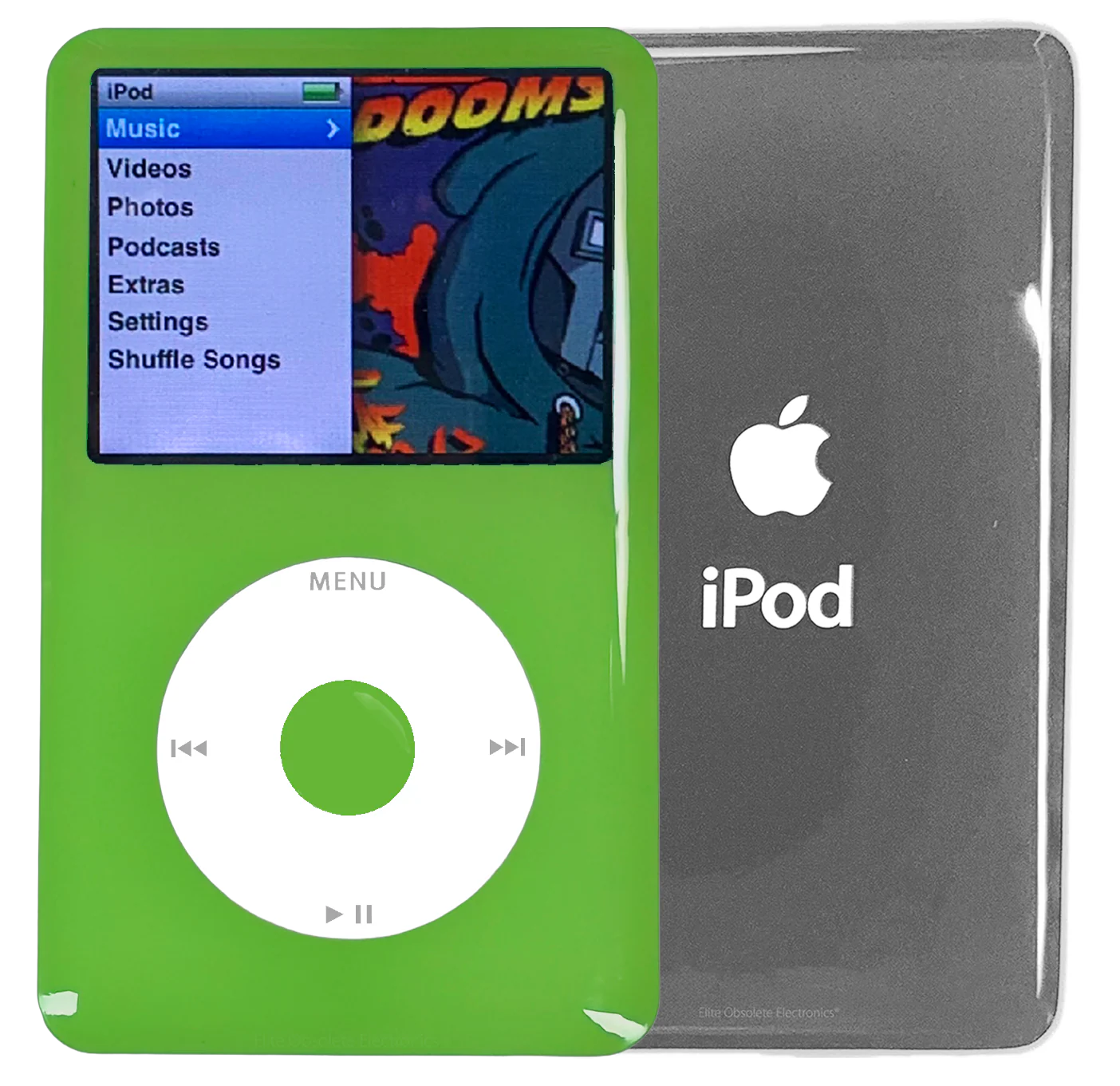 New Apple iPod Classic 6th & 7th Generation Green Plastic / White / Green Plastic (Silver)