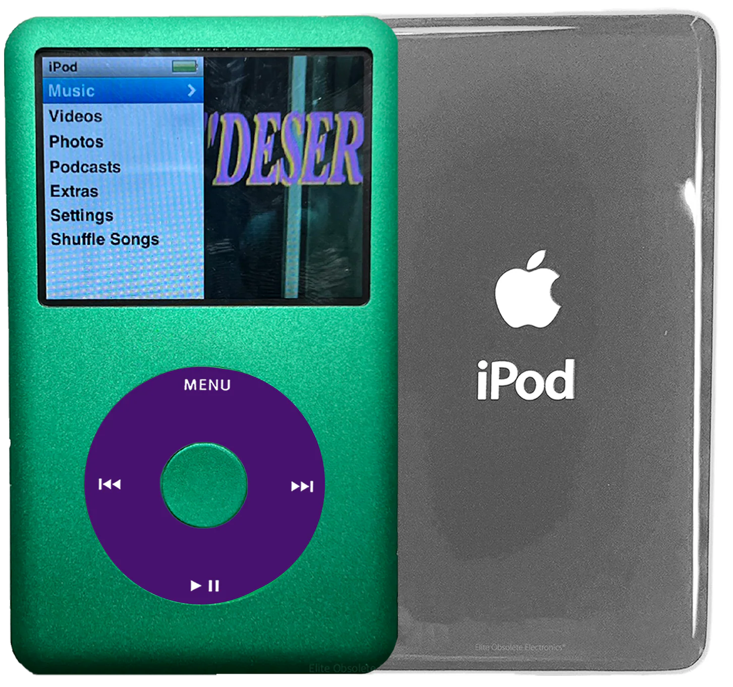 New Apple iPod Classic 6th & 7th Generation Green Metal / Purple / Green Metal (Silver)