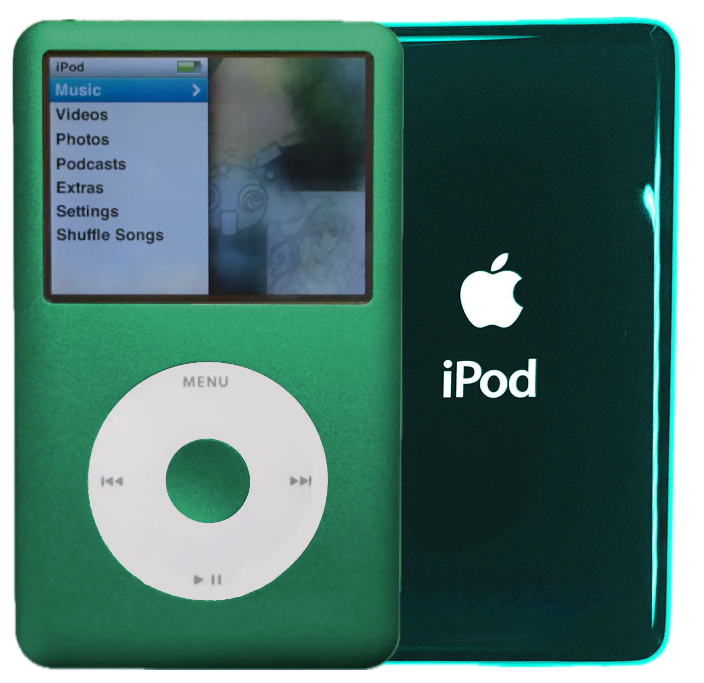 New Apple iPod Classic 6th & 7th Generation Green Metal / White / Green Metal (Pine Green)
