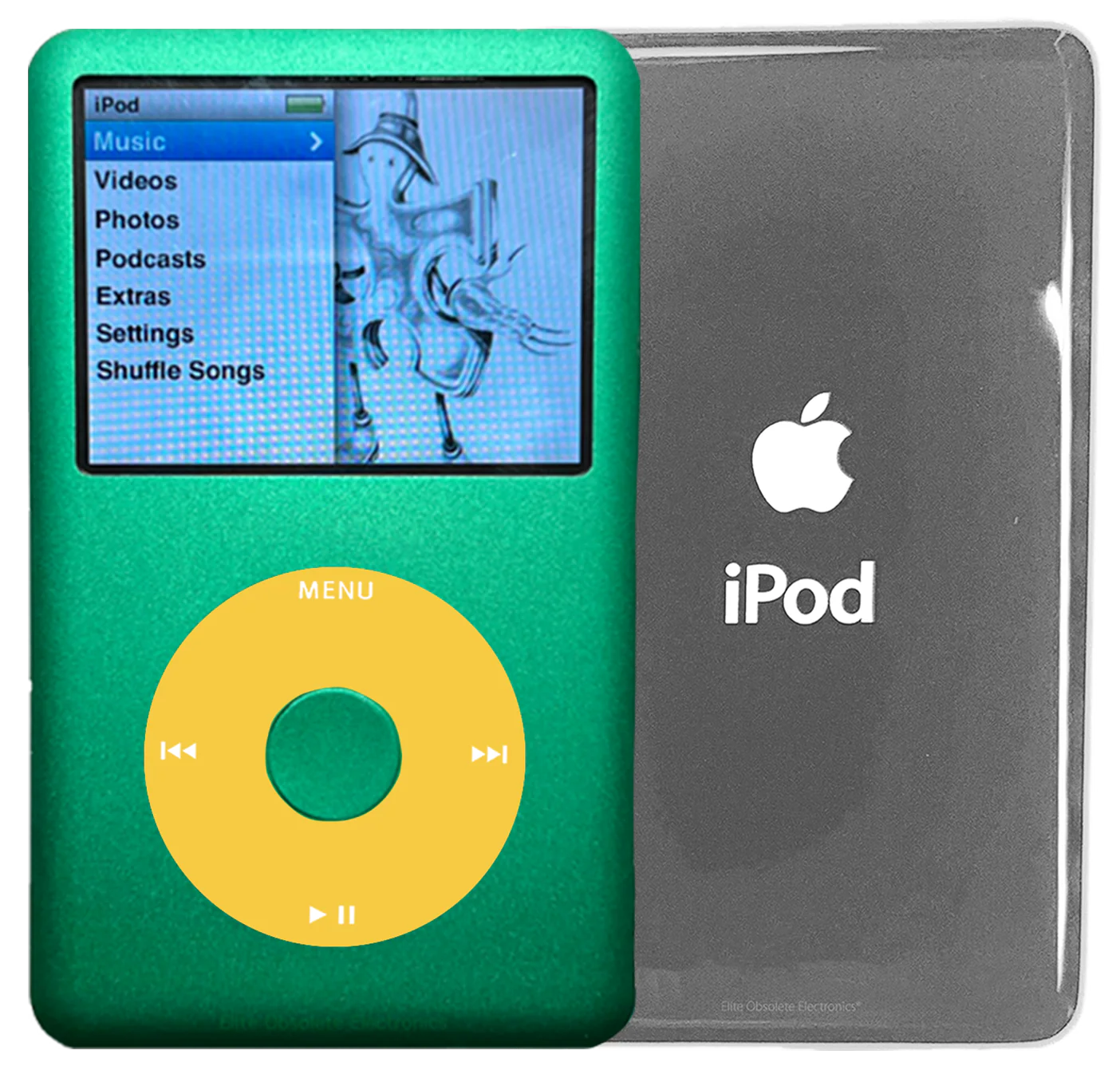 New Apple iPod Classic 6th & 7th Generation Green Metal / Yellow / Green Metal (Silver)