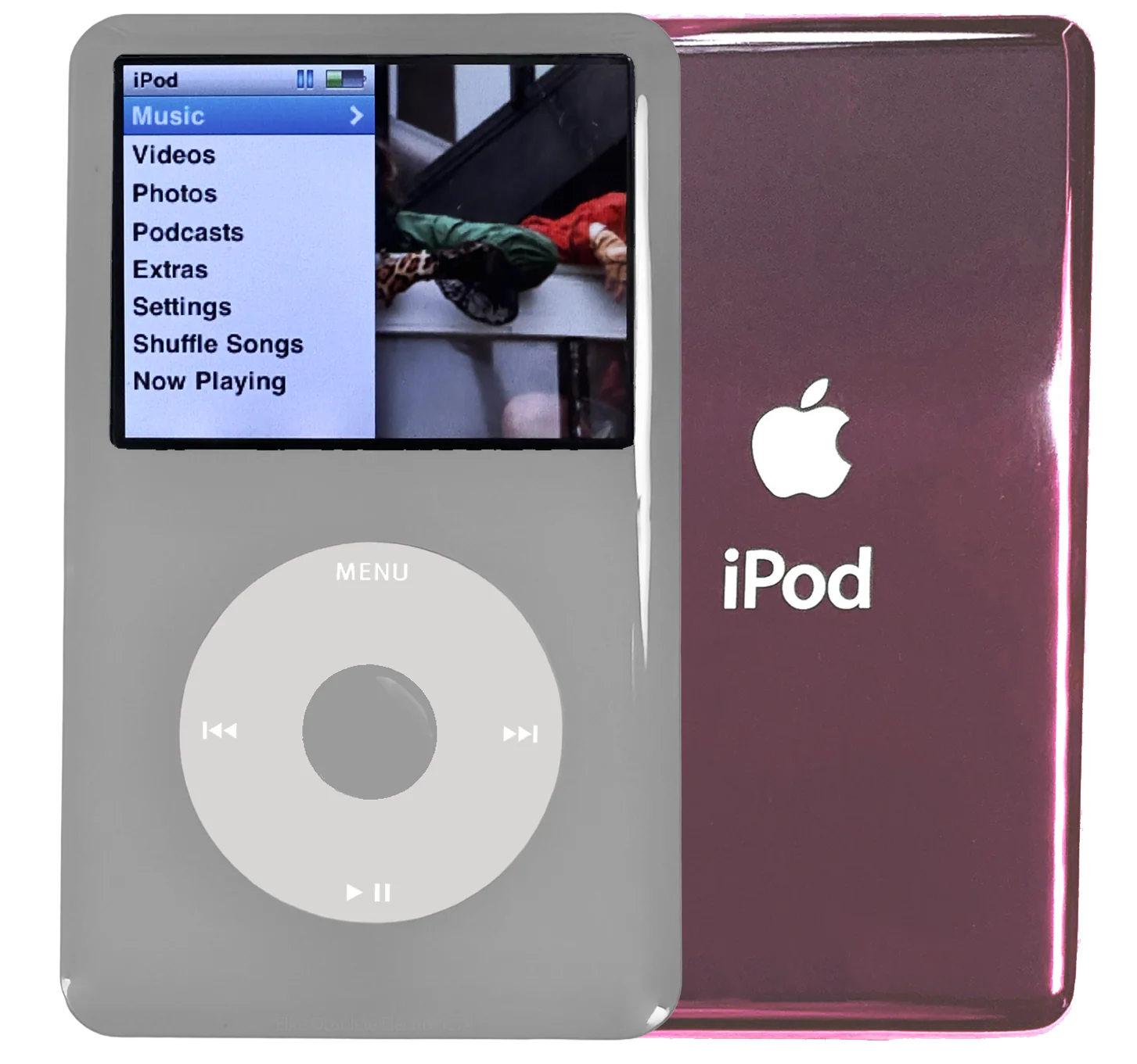 New Apple iPod Classic 6th & 7th Generation Grey Plastic / Grey / Grey Plastic (Blush Pink)