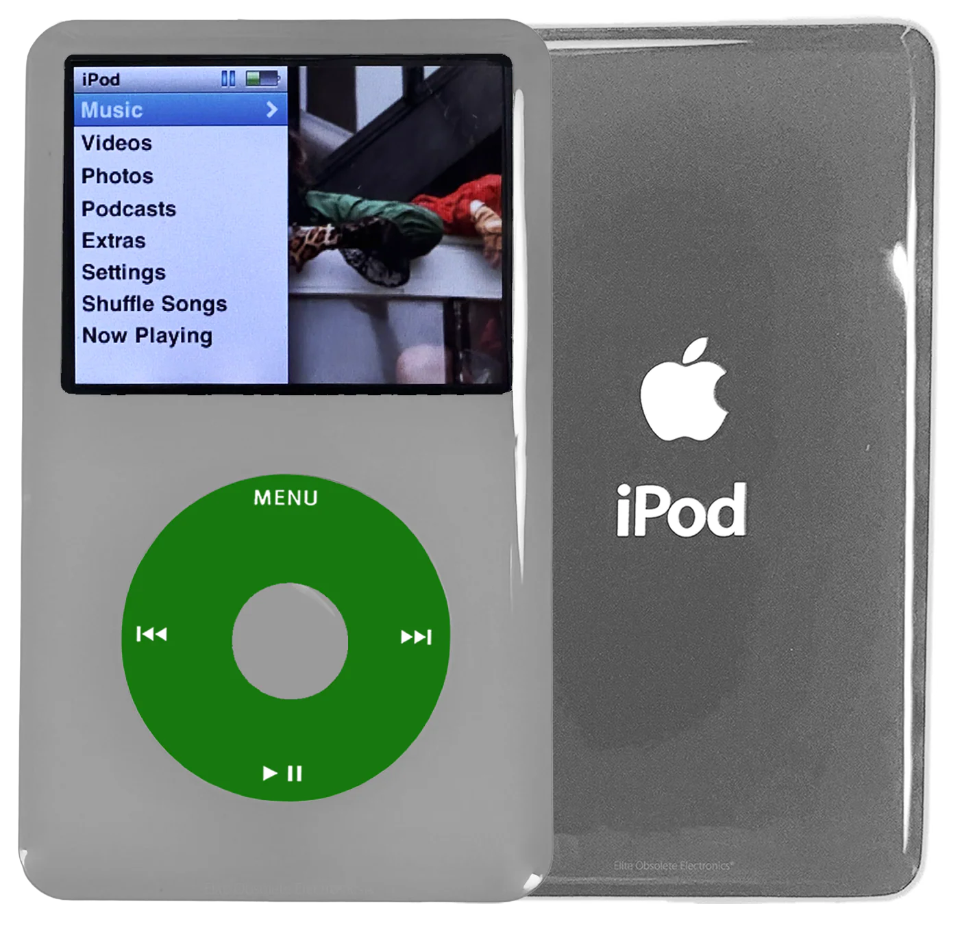 New Apple iPod Classic 6th & 7th Generation Grey Plastic / Green / Grey Plastic (Silver)