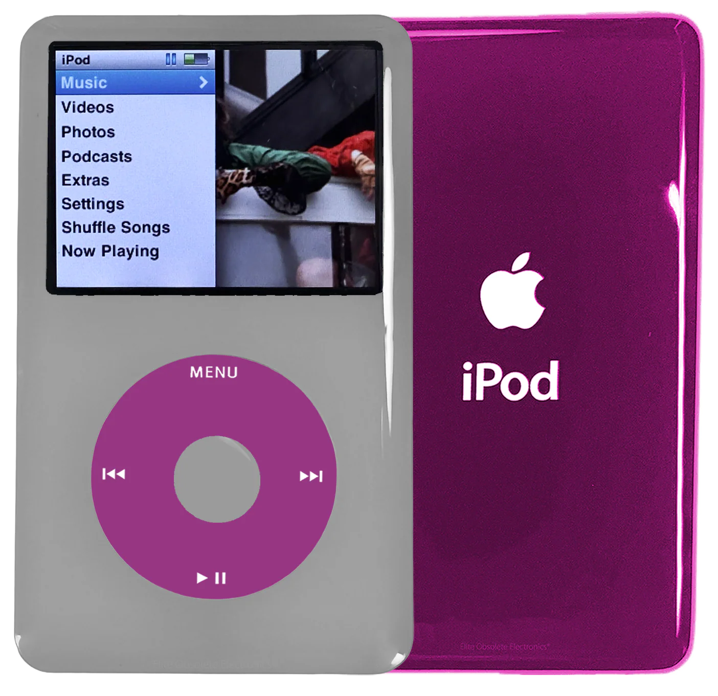 New Apple iPod Classic 6th & 7th Generation Grey Plastic / Pink / Grey Plastic (Hyper Pink)