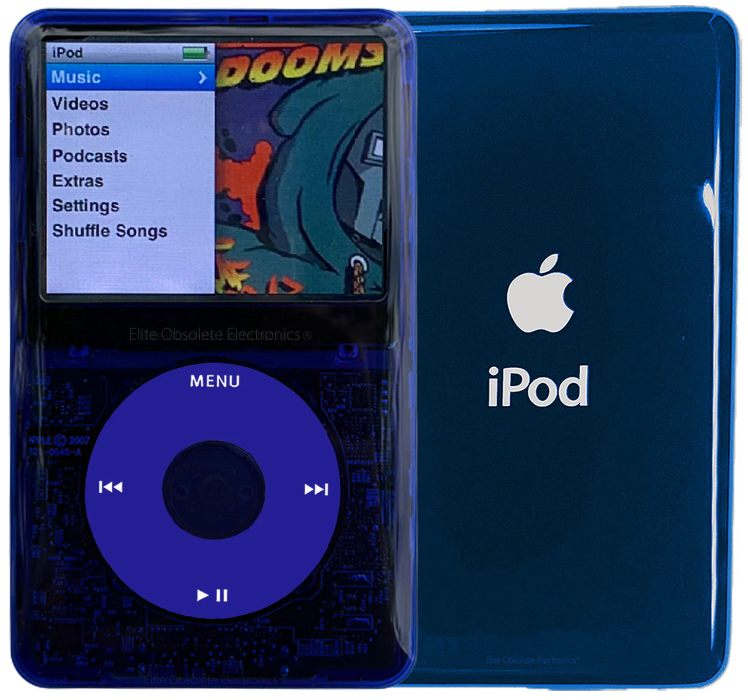 New Apple iPod Classic 6th & 7th Generation Indigo Crystal Plastic / Blue / Indigo Crystal (Aqua)