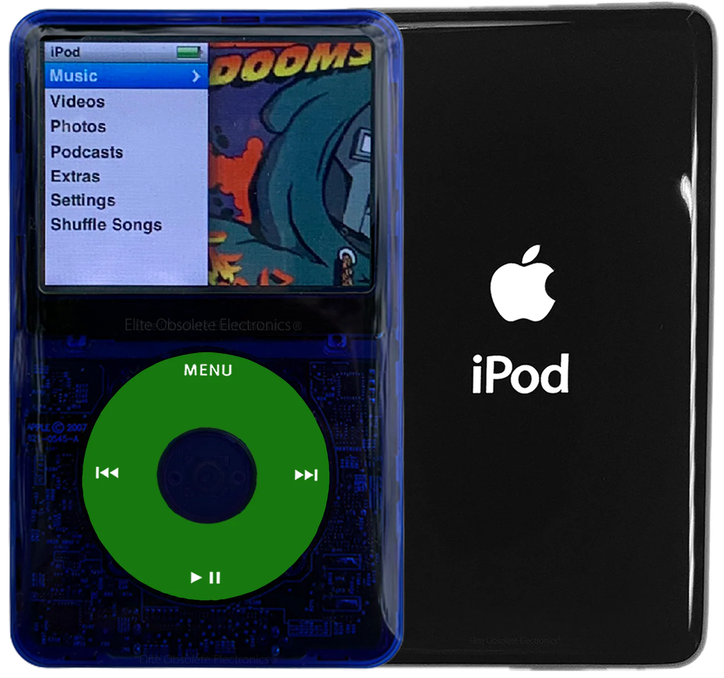 New Apple iPod Classic 6th & 7th Generation Indigo Crystal Plastic / Green / Indigo Crystal (Black)