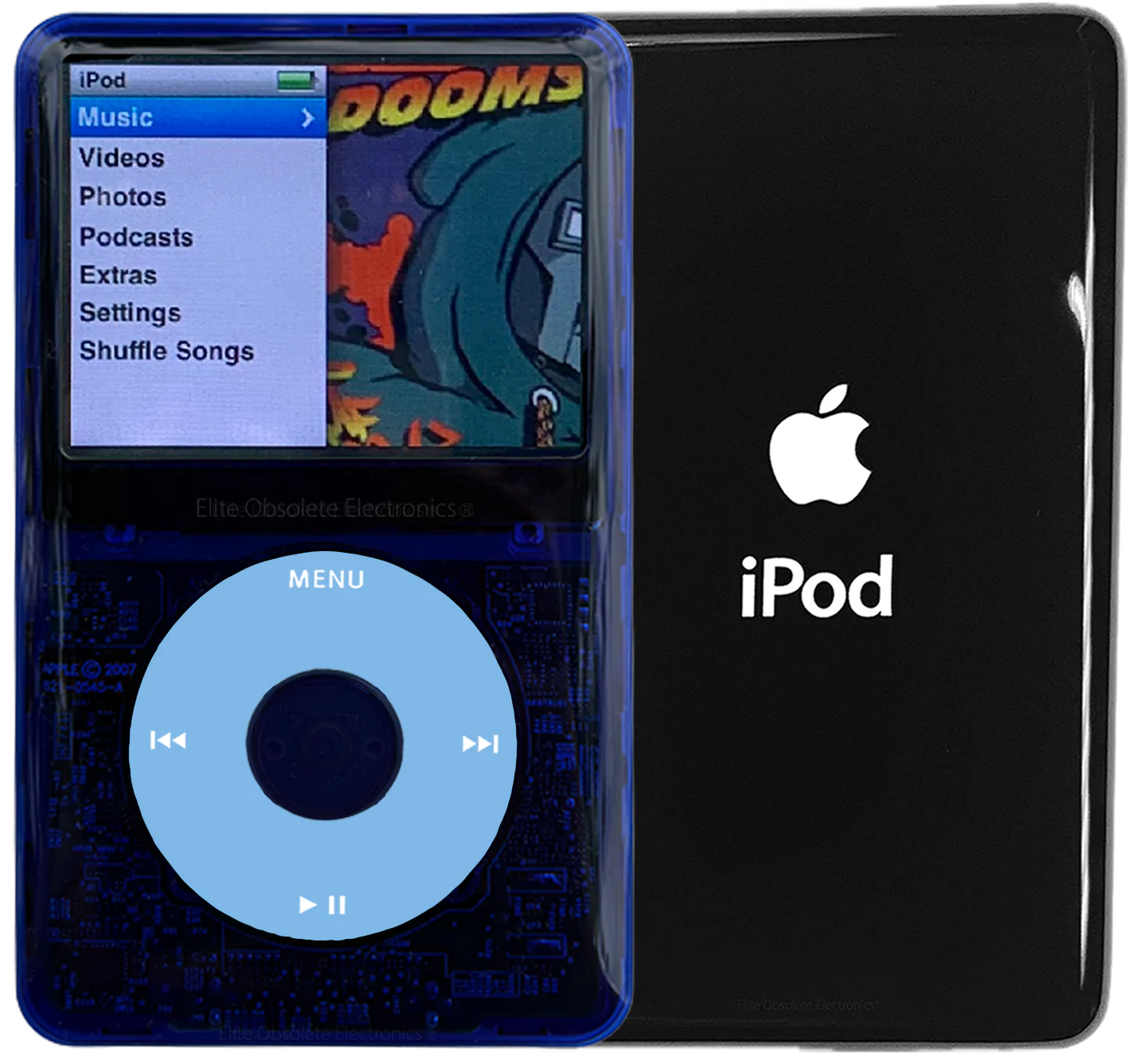 New Apple iPod Classic 6th & 7th Generation Indigo Crystal Plastic / Light Blue / Indigo Crystal (Black)
