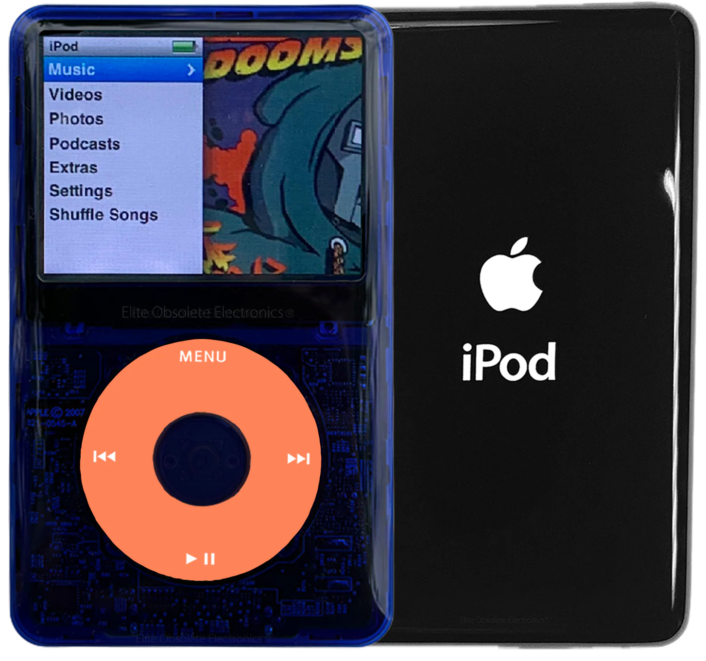 New Apple iPod Classic 6th & 7th Generation Indigo Crystal Plastic / Orange / Indigo Crystal (Black)