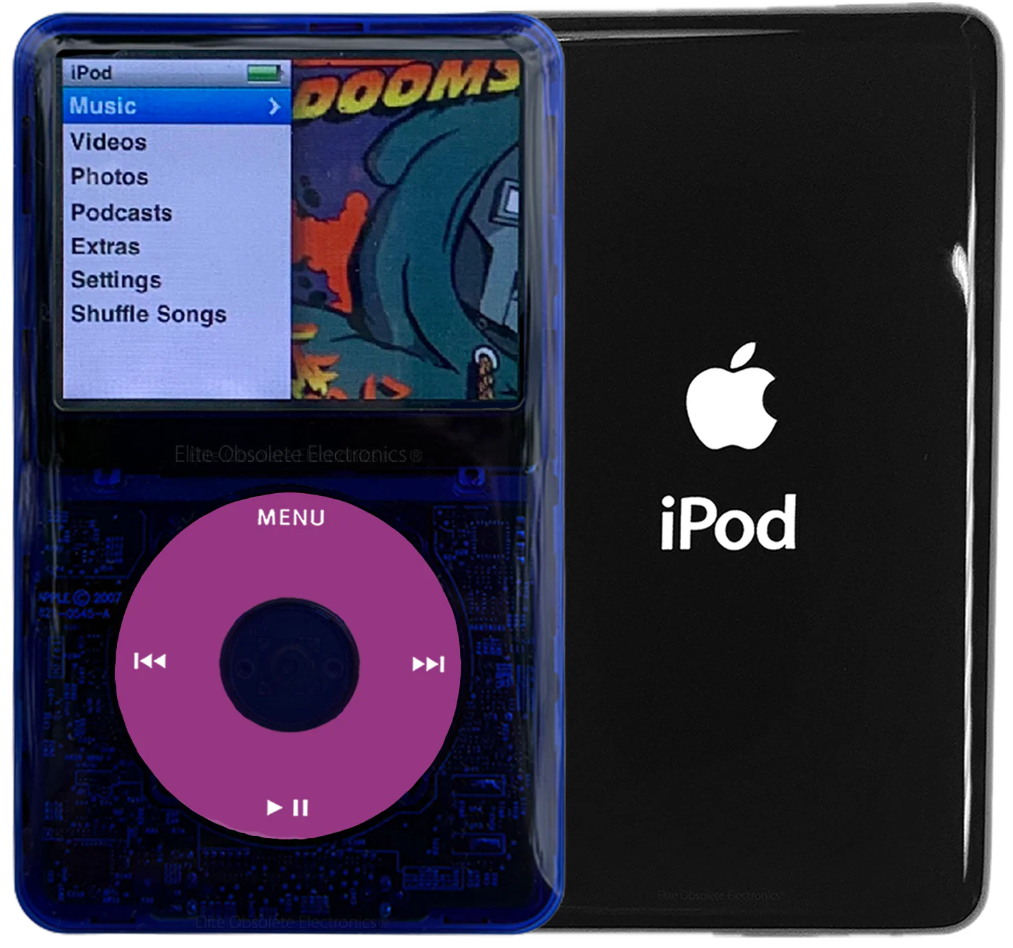New Apple iPod Classic 6th & 7th Generation Indigo Crystal Plastic / Pink / Indigo Crystal (Black)
