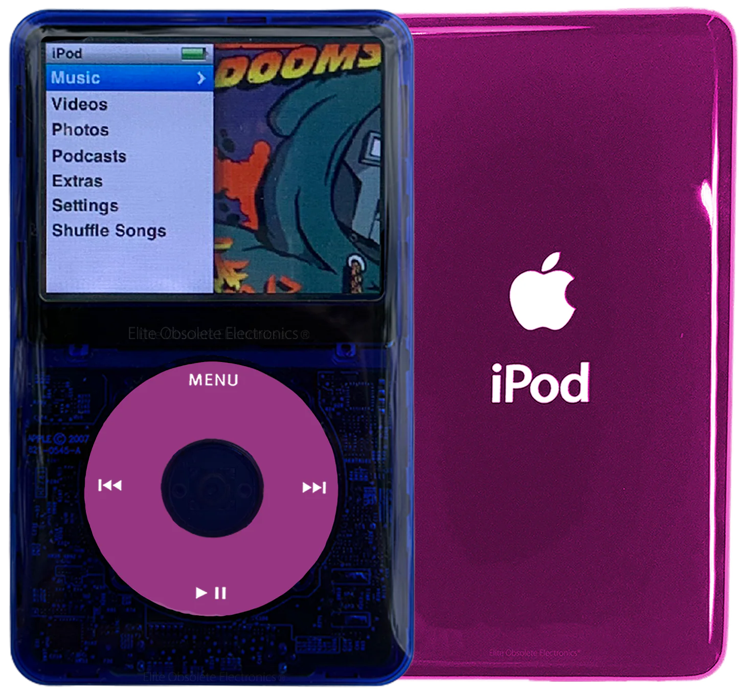 New Apple iPod Classic 6th & 7th Generation Indigo Crystal Plastic / Pink / Indigo Crystal (Hyper Pink)