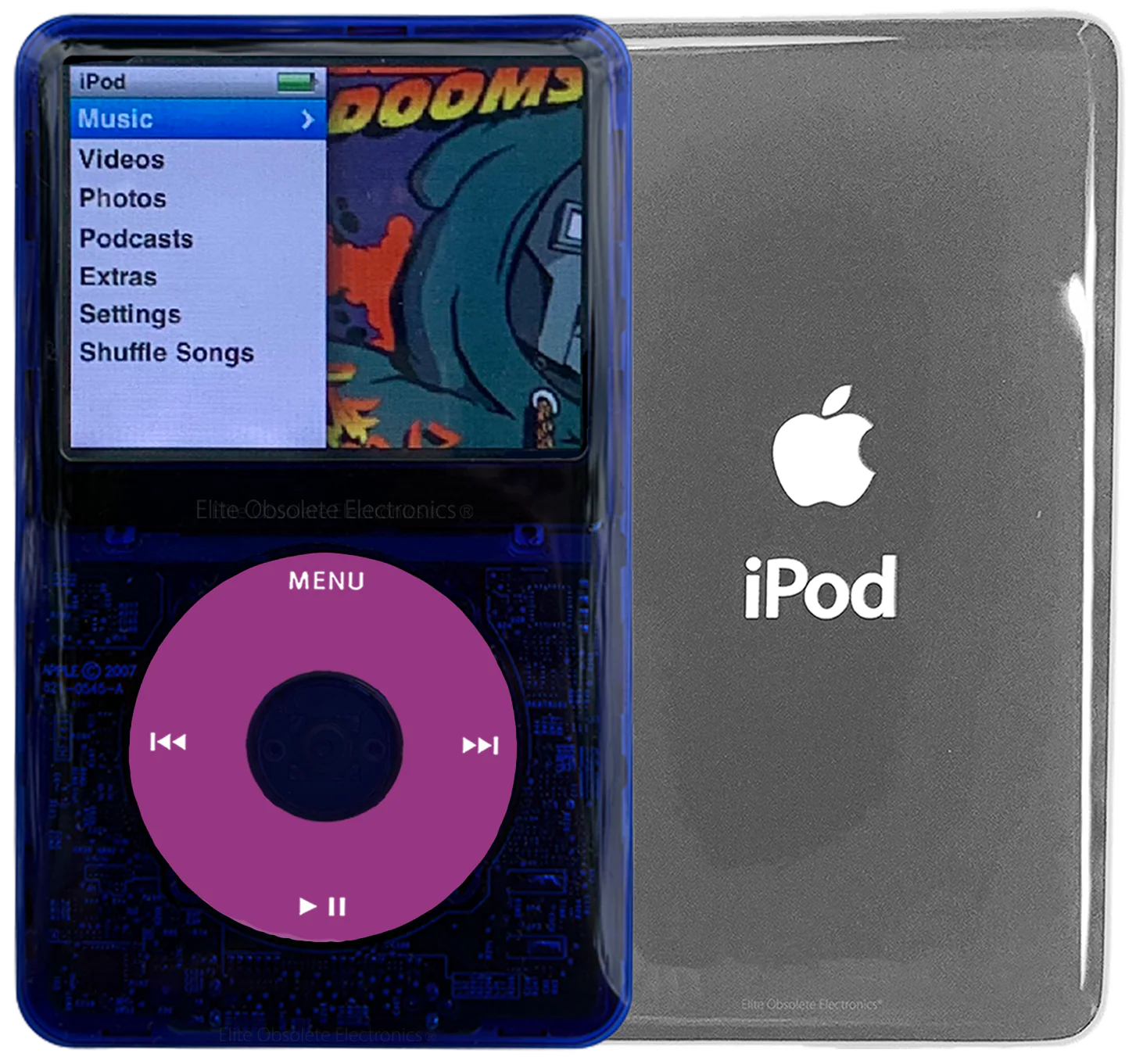 New Apple iPod Classic 6th & 7th Generation Indigo Crystal Plastic / Pink / Indigo Crystal (Silver)