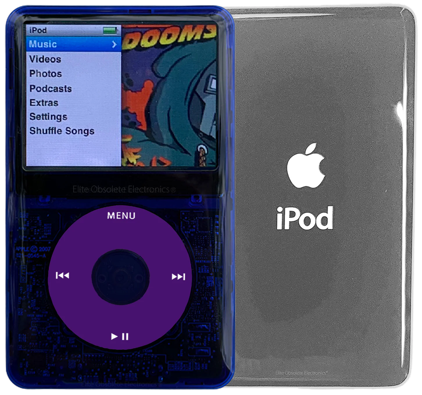 New Apple iPod Classic 6th & 7th Generation Indigo Crystal Plastic / Purple / Indigo Crystal (Silver)