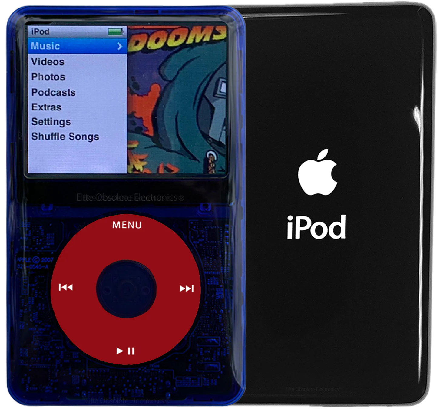New Apple iPod Classic 6th & 7th Generation Indigo Crystal Plastic / Red / Indigo Crystal (Black)