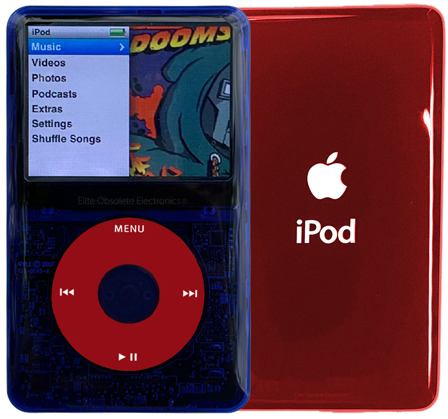 New Apple iPod Classic 6th & 7th Generation Indigo Crystal Plastic / Red / Indigo Crystal (Sangria Red)