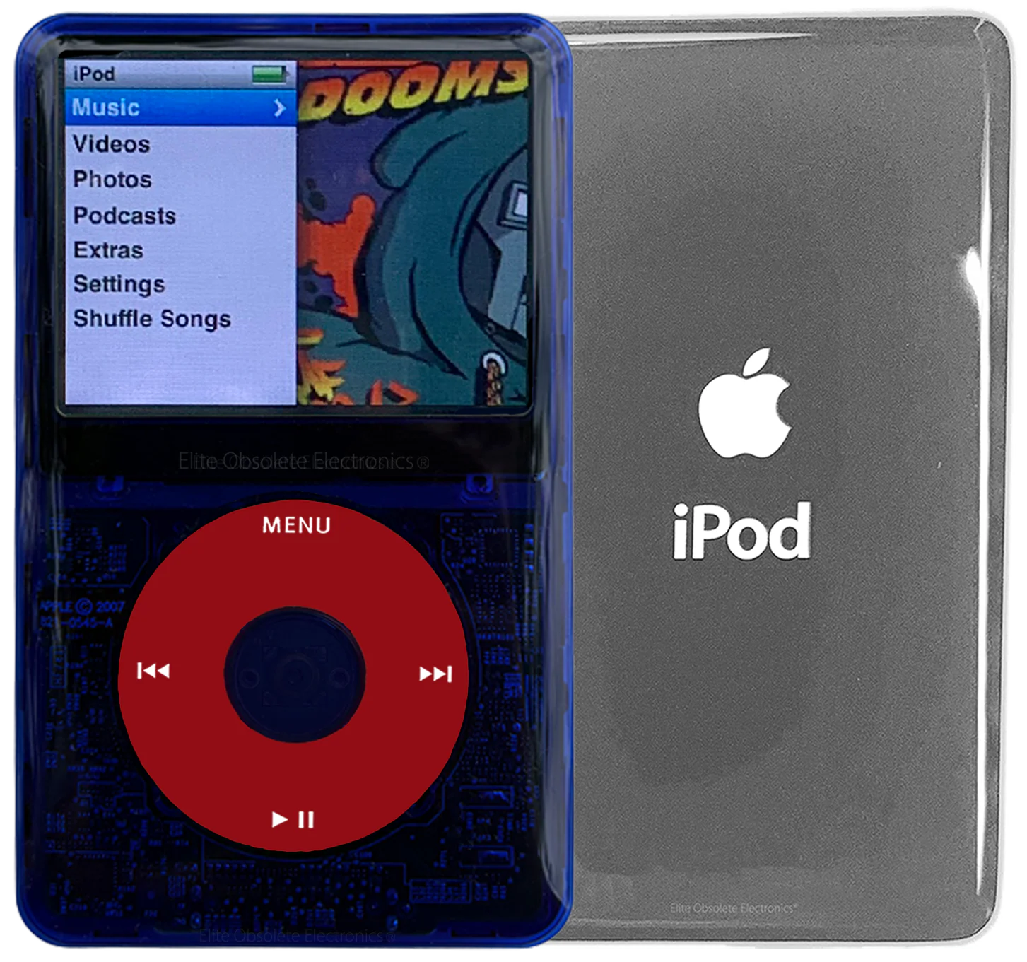 New Apple iPod Classic 6th & 7th Generation Indigo Crystal Plastic / Red / Indigo Crystal (Silver)