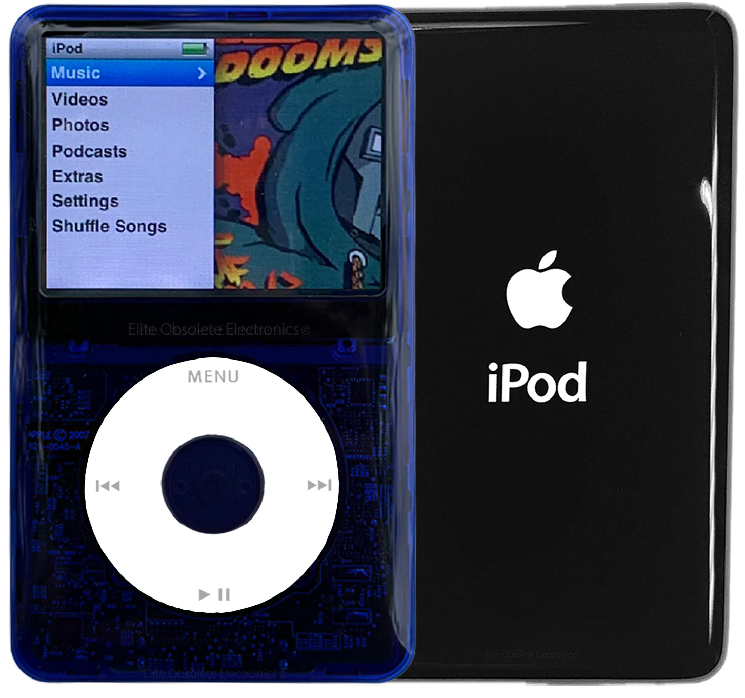 New Apple iPod Classic 6th & 7th Generation Indigo Crystal Plastic / White / Indigo Crystal (Black)