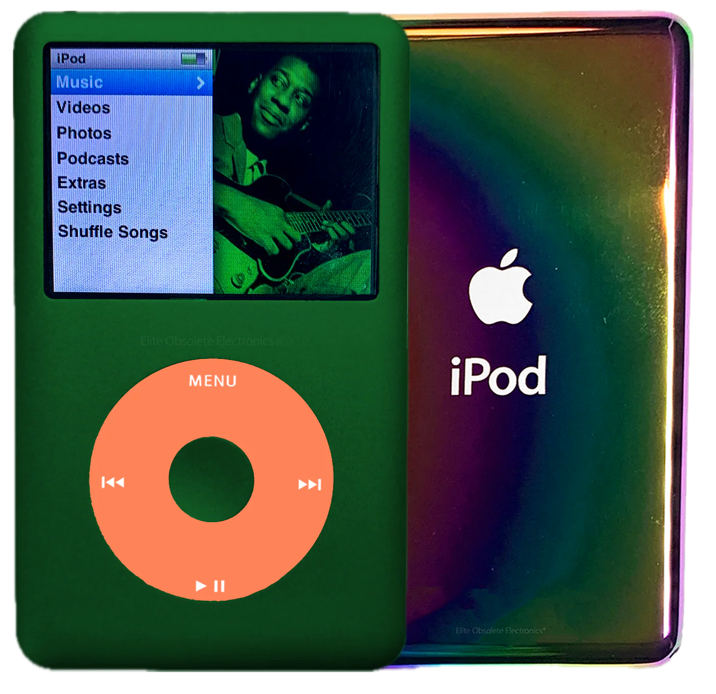 New Apple iPod Classic 6th & 7th Generation Jungle Green Metal / Orange / Jungle Green Metal (Rainbow)