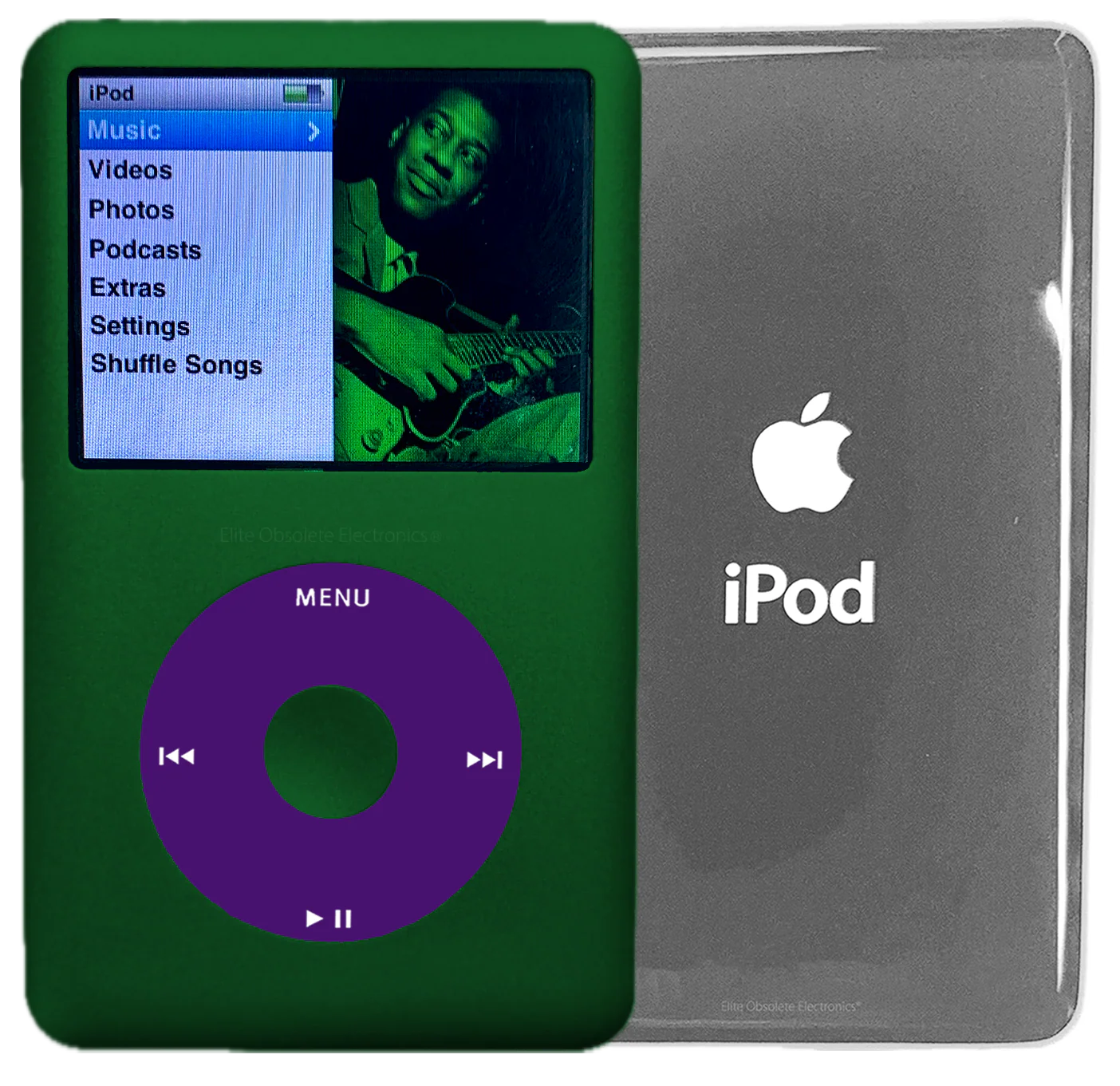 New Apple iPod Classic 6th & 7th Generation Jungle Green Metal / Purple / Jungle Green Metal (Silver)