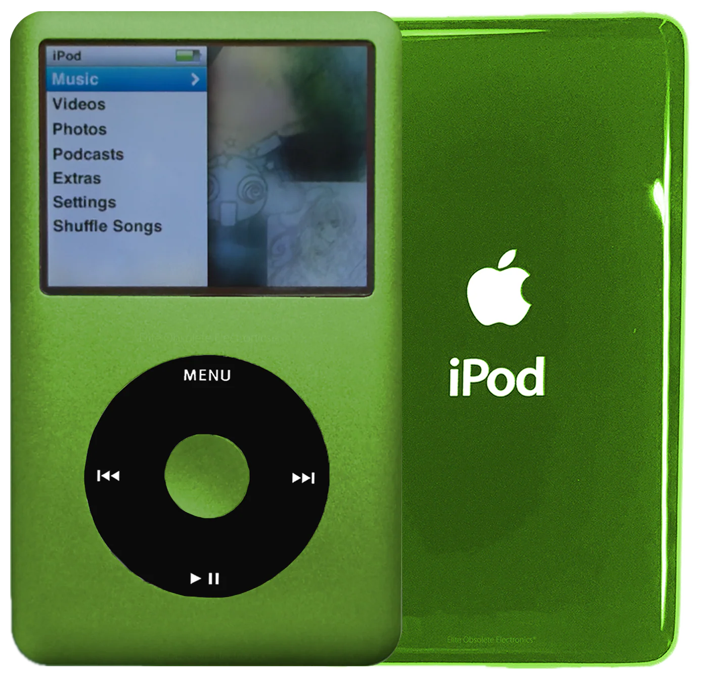 New Apple iPod Classic 6th & 7th Generation Lime Green Metal / Black / Lime Green Metal (Toxic Green)