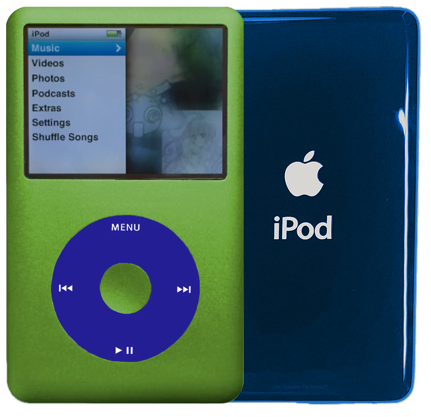 New Apple iPod Classic 6th & 7th Generation Lime Green Metal / Blue / Lime Green Metal (Aqua)