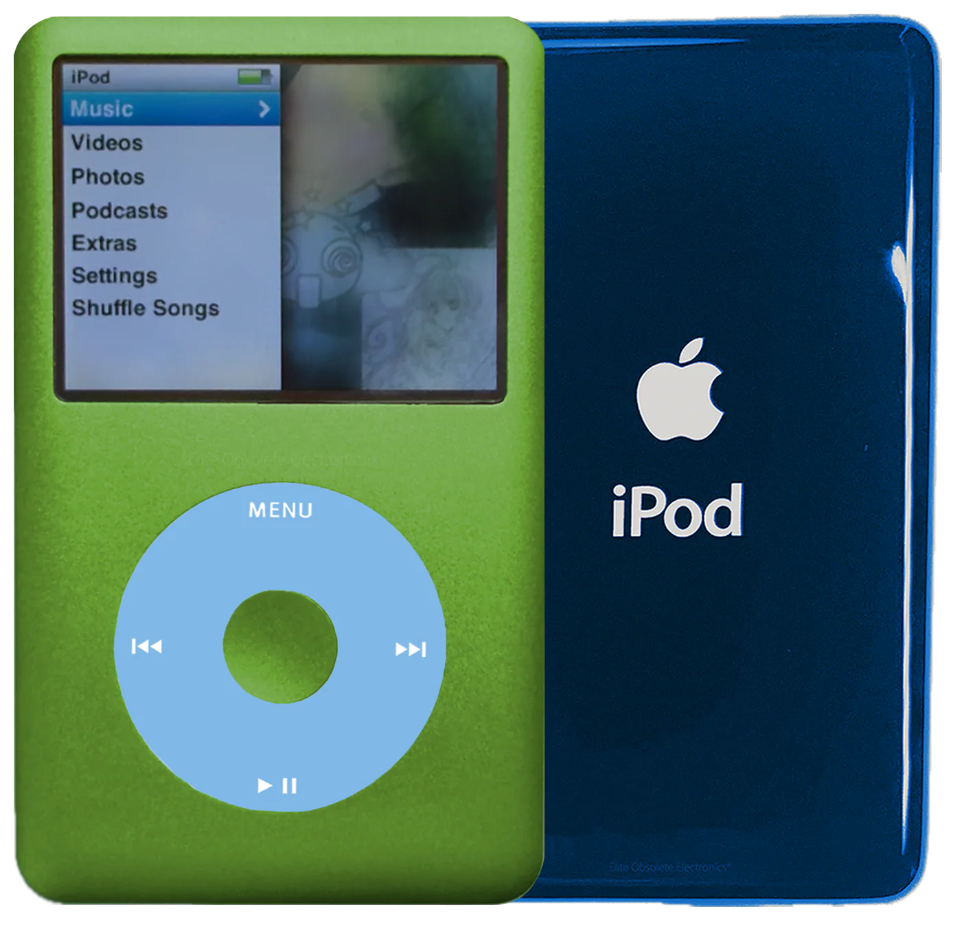New Apple iPod Classic 6th & 7th Generation Lime Green Metal / Light Blue / Lime Green Metal (Aqua)