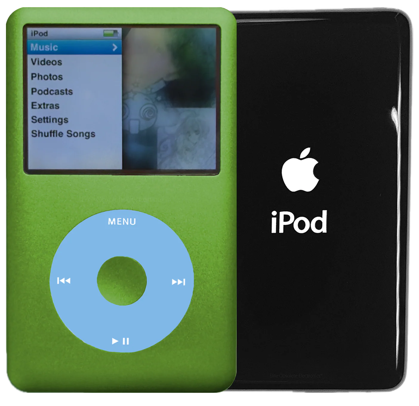 New Apple iPod Classic 6th & 7th Generation Lime Green Metal / Light Blue / Lime Green Metal (Black)