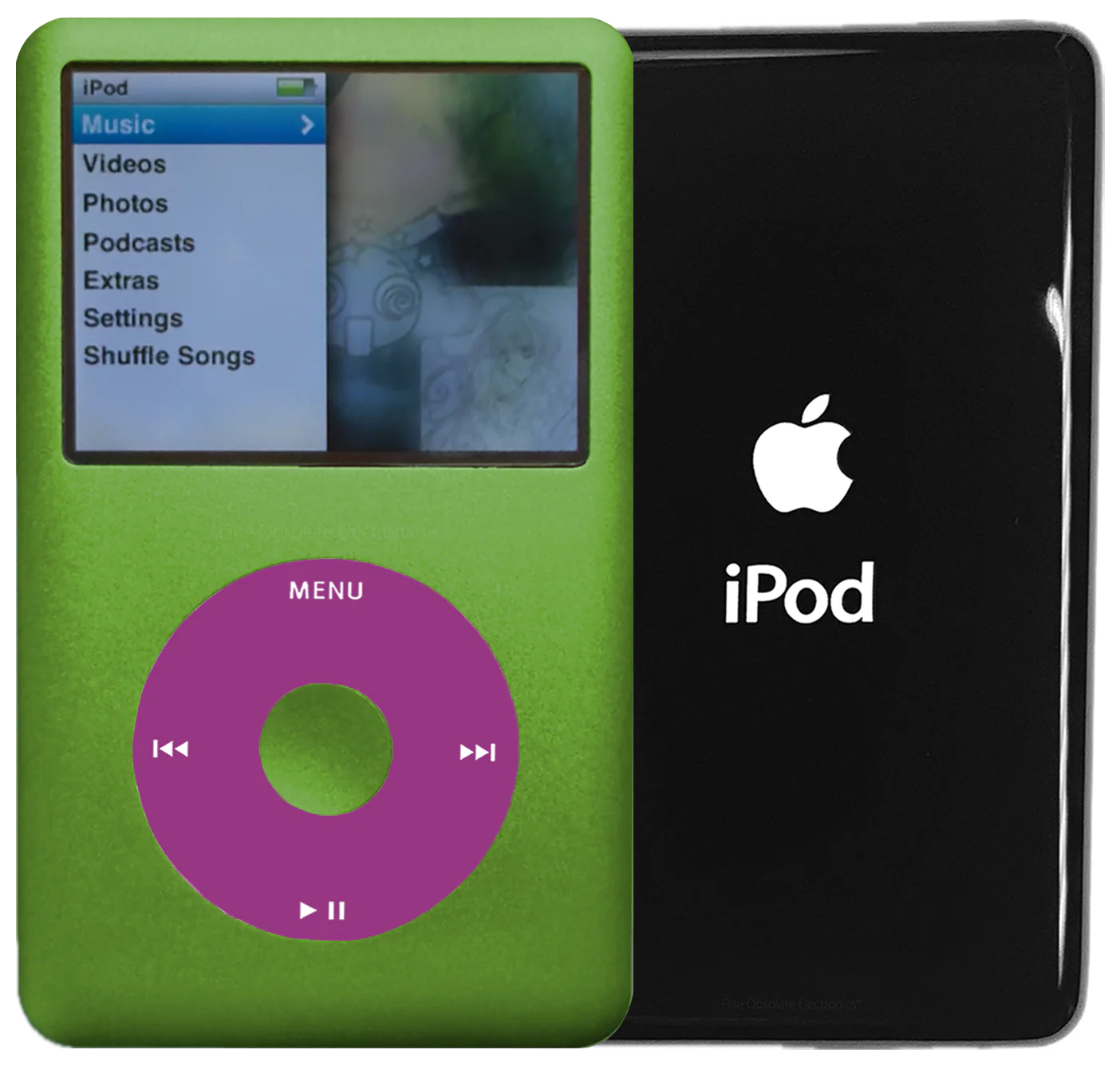 New Apple iPod Classic 6th & 7th Generation Lime Green Metal / Pink / Lime Green Metal (Black)