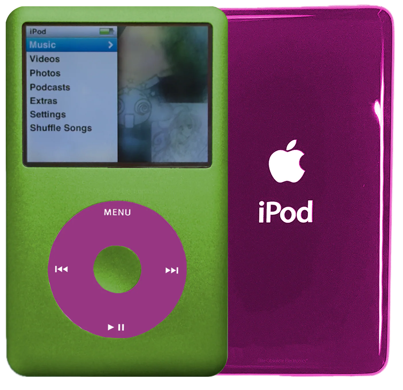 New Apple iPod Classic 6th & 7th Generation Lime Green Metal / Pink / Lime Green Metal (Hyper Pink)