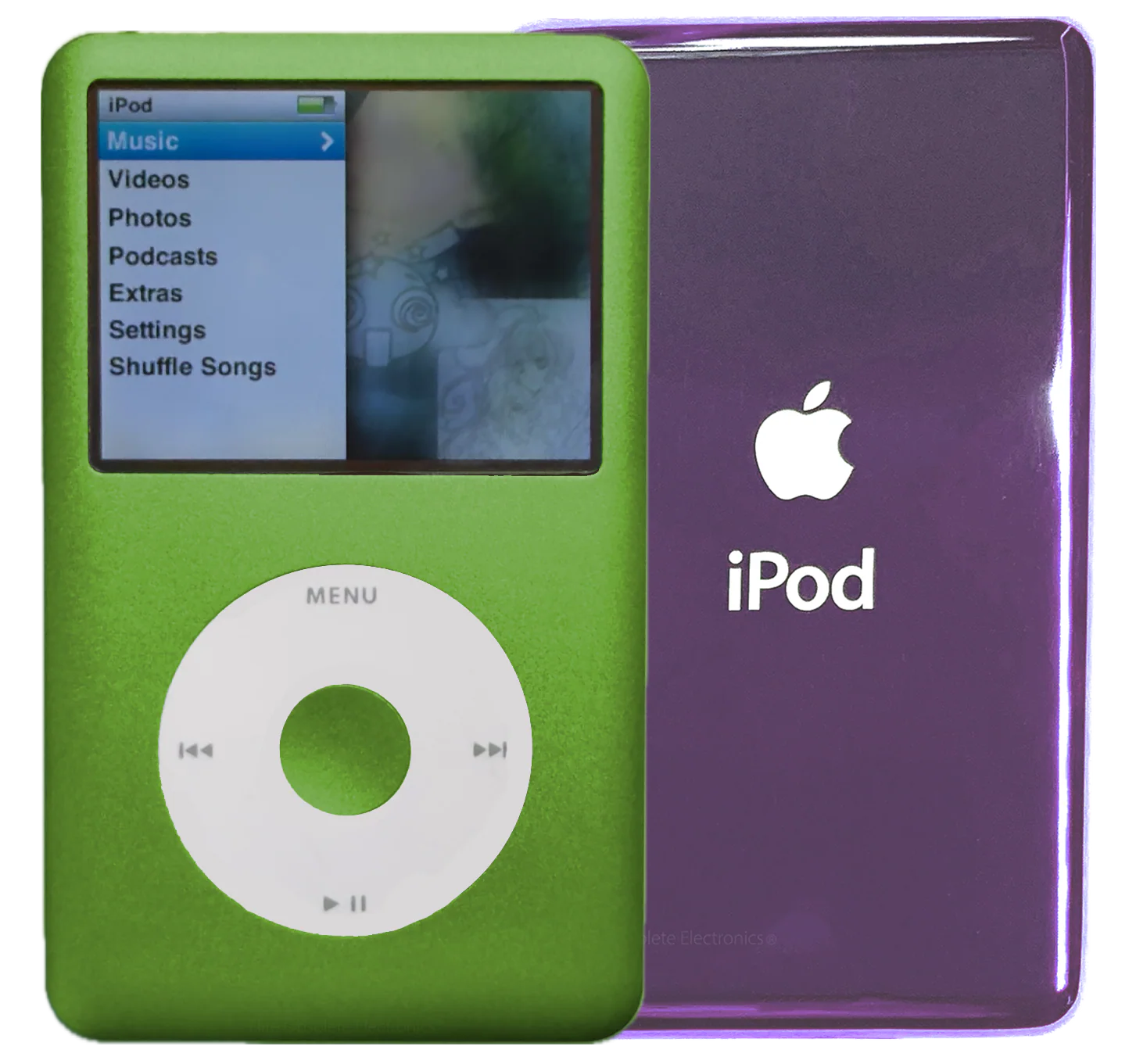 New Apple iPod Classic 6th & 7th Generation Lime Green Metal / White / Lime Green Metal (Purple Haze)