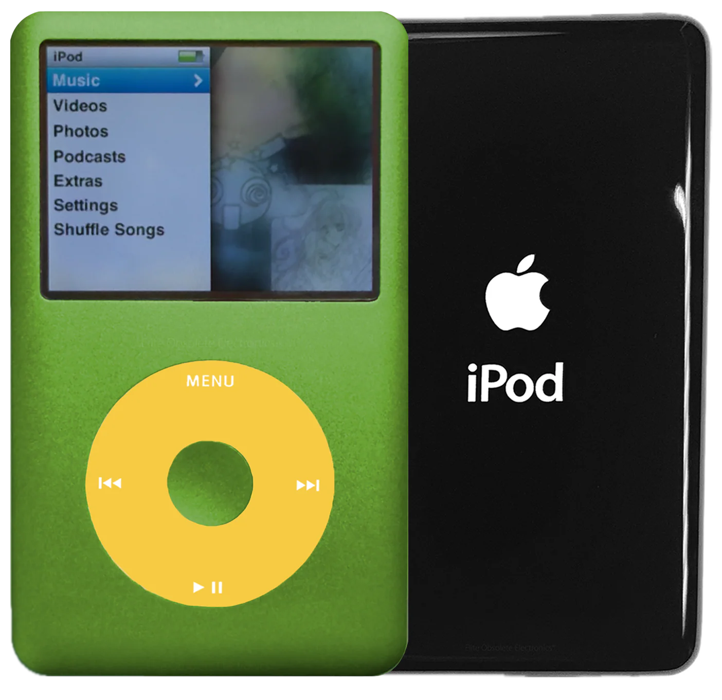 New Apple iPod Classic 6th & 7th Generation Lime Green Metal / Yellow / Lime Green Metal (Black)