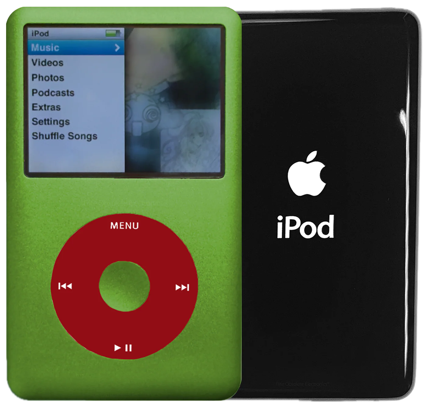 New Apple iPod Classic 6th & 7th Generation Lime Green Metal / Red / Lime Green Metal (Black)