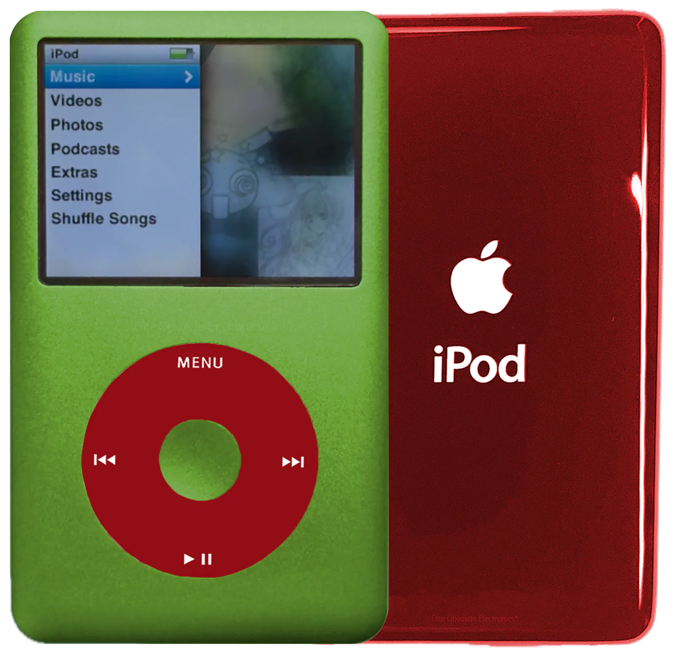 New Apple iPod Classic 6th & 7th Generation Lime Green Metal / Red / Lime Green Metal (Sangria Red)