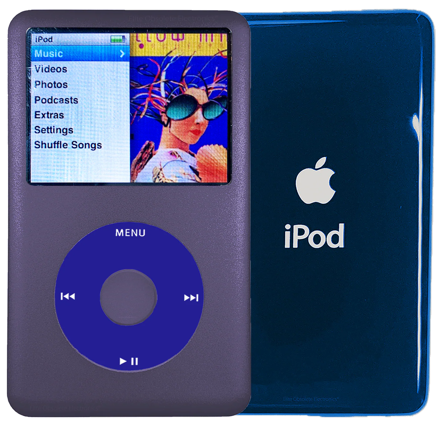 New Apple iPod Classic 6th & 7th Generation Midnight Purple Metal / Blue / Midnight Purple Metal (Aqua)