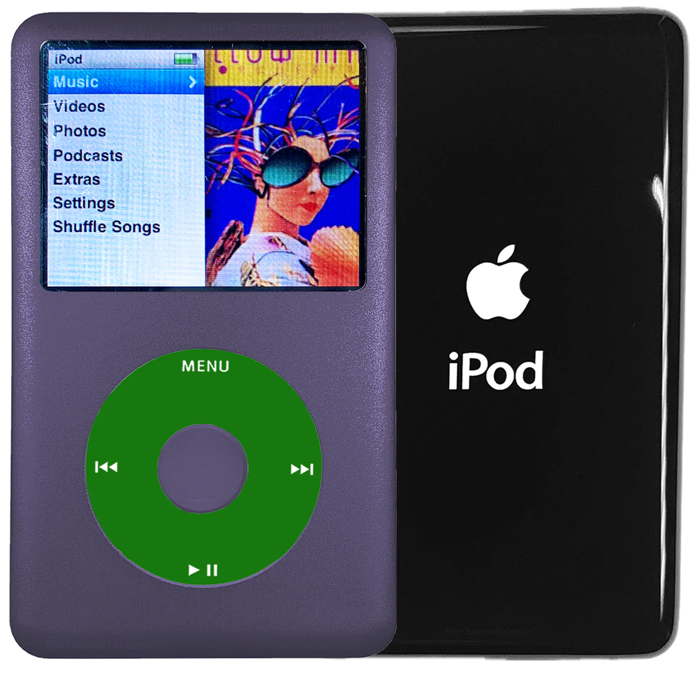 New Apple iPod Classic 6th & 7th Generation Midnight Purple Metal / Green / Midnight Purple Metal (Black)