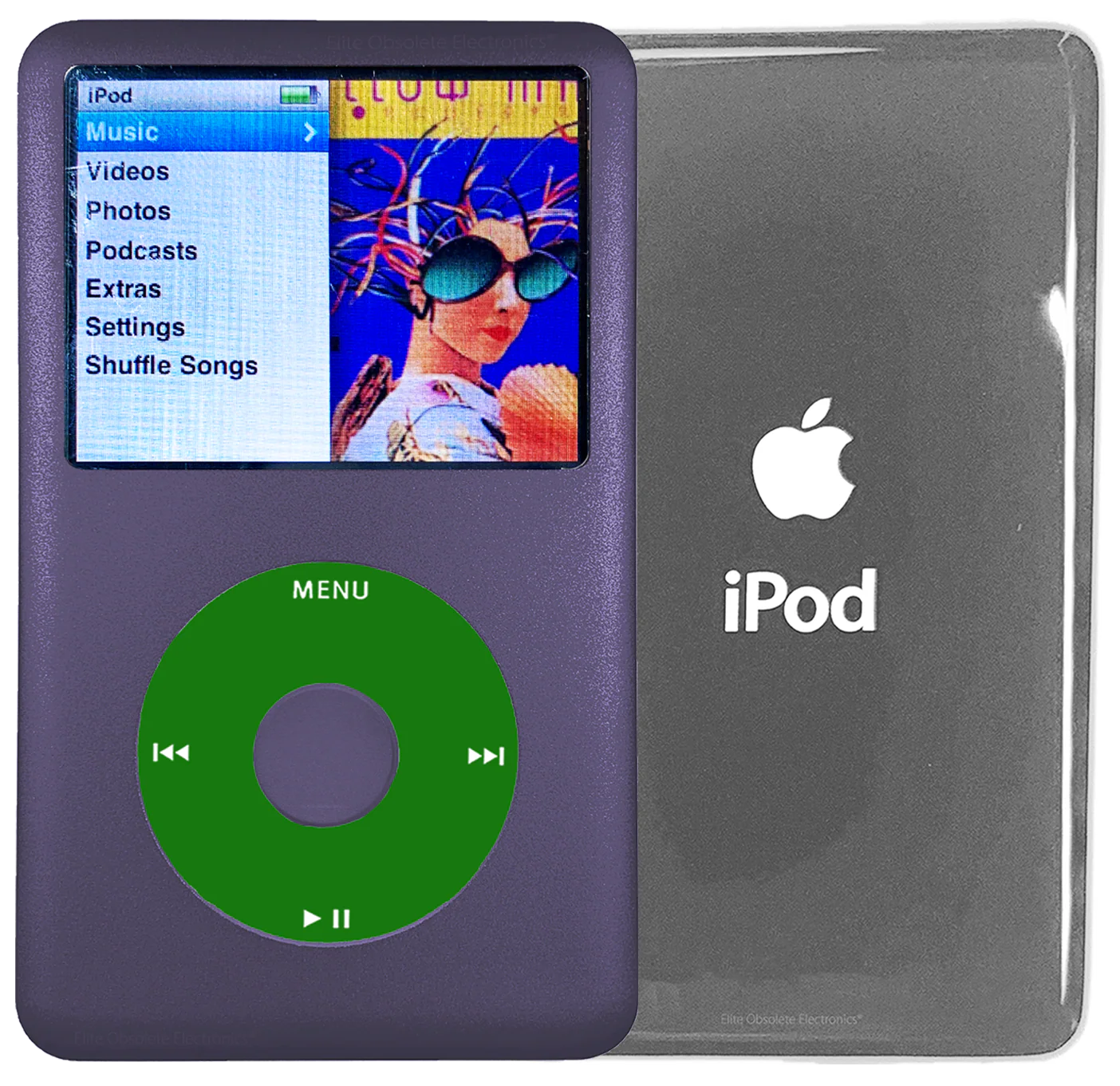 New Apple iPod Classic 6th & 7th Generation Midnight Purple Metal / Green / Midnight Purple Metal (Silver)
