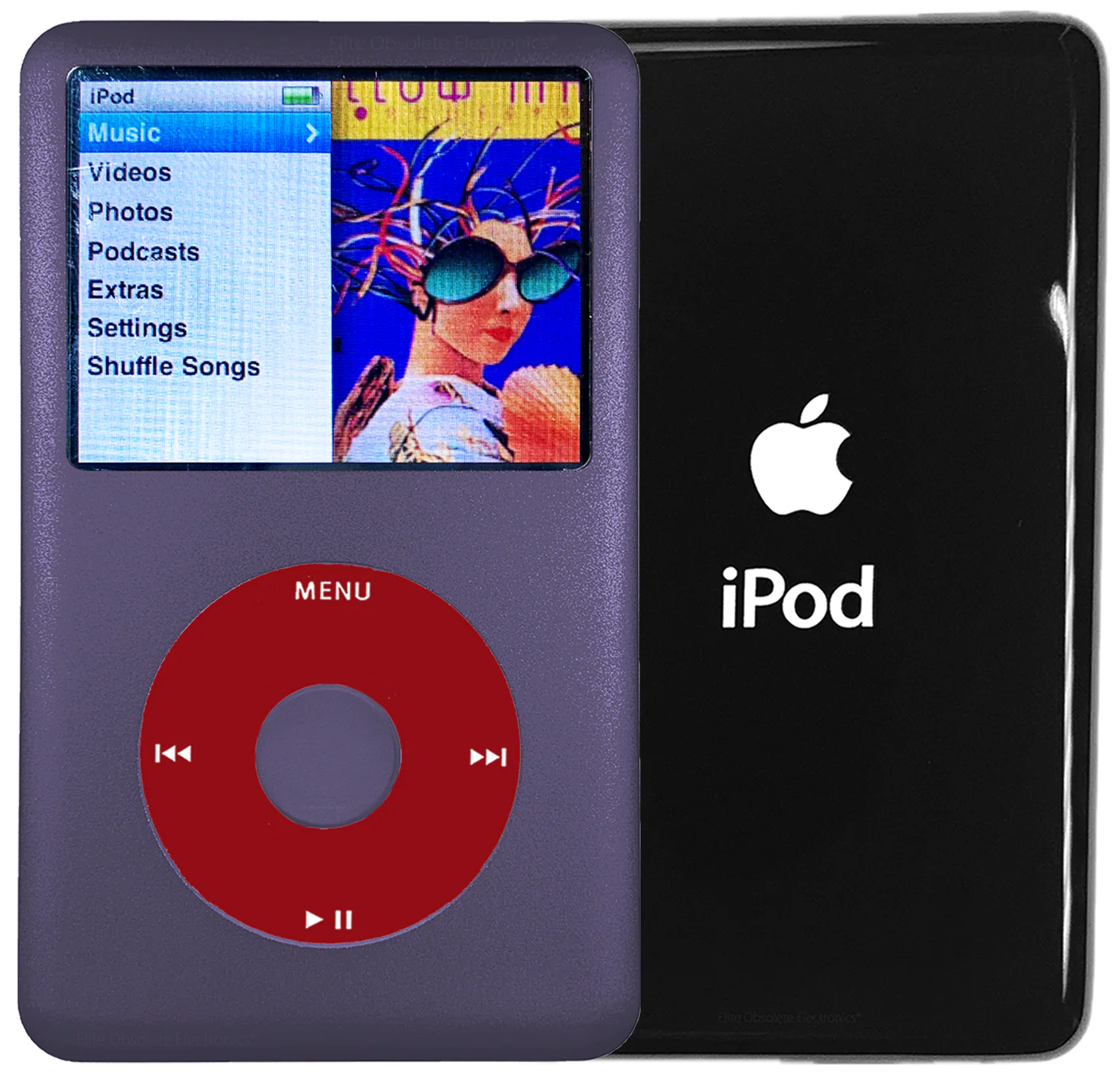 New Apple iPod Classic 6th & 7th Generation Midnight Purple Metal / Red / Midnight Purple Metal (Black)