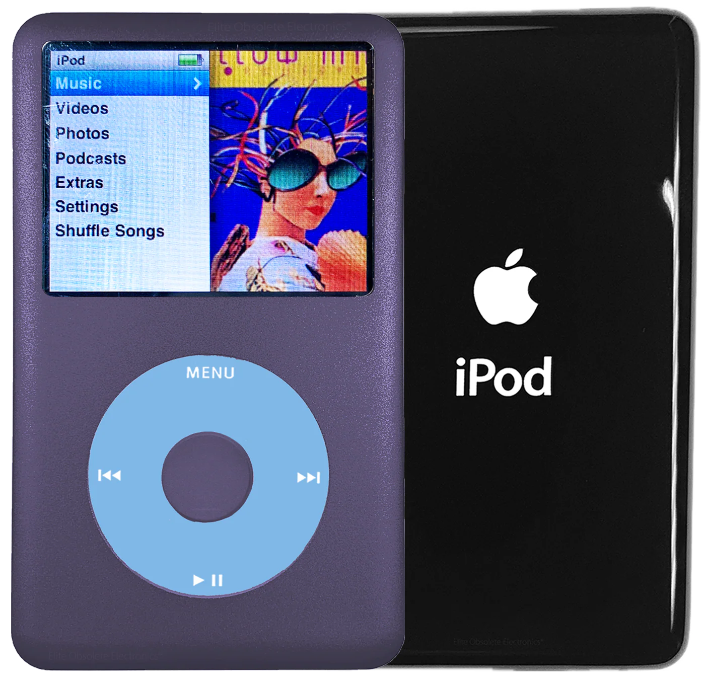 New Apple iPod Classic 6th & 7th Generation Midnight Purple Metal / Light Blue / Midnight Purple Metal (Black)