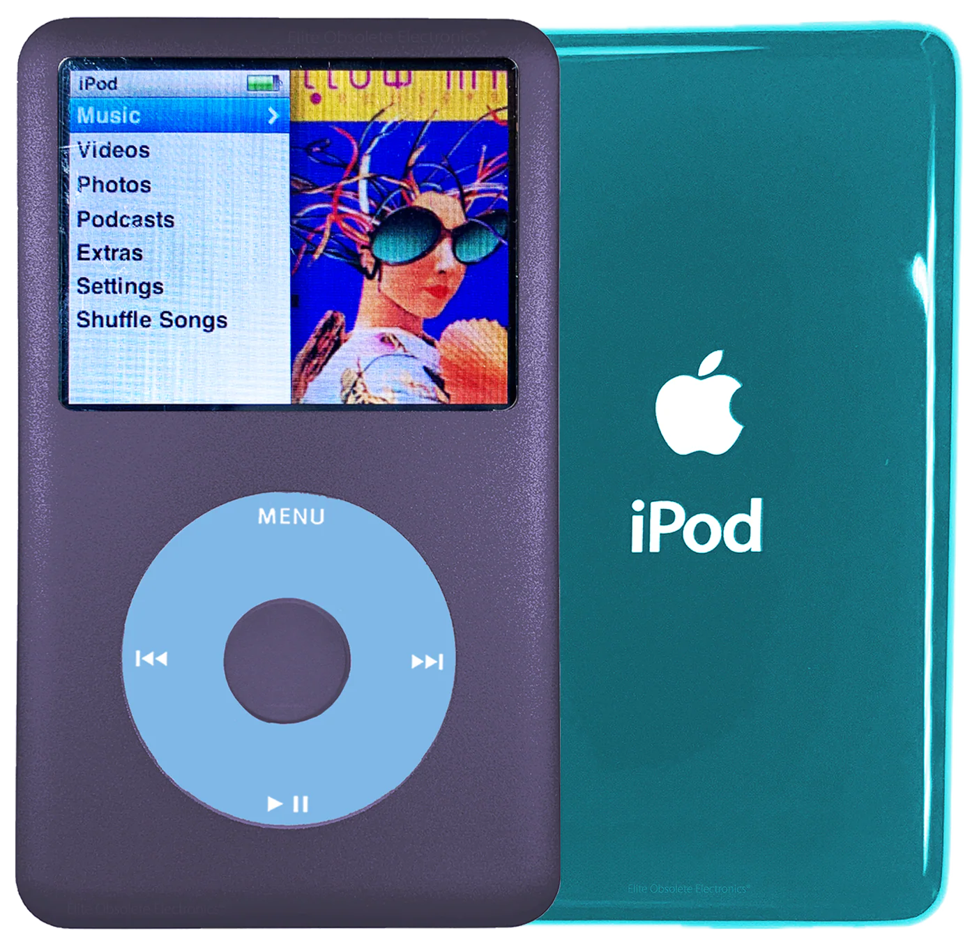 New Apple iPod Classic 6th & 7th Generation Midnight Purple Metal / Light Blue / Midnight Purple Metal (Ocean Blue)