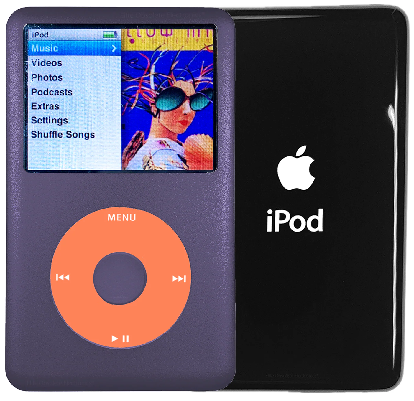 New Apple iPod Classic 6th & 7th Generation Midnight Purple Metal / Orange / Midnight Purple Metal (Black)